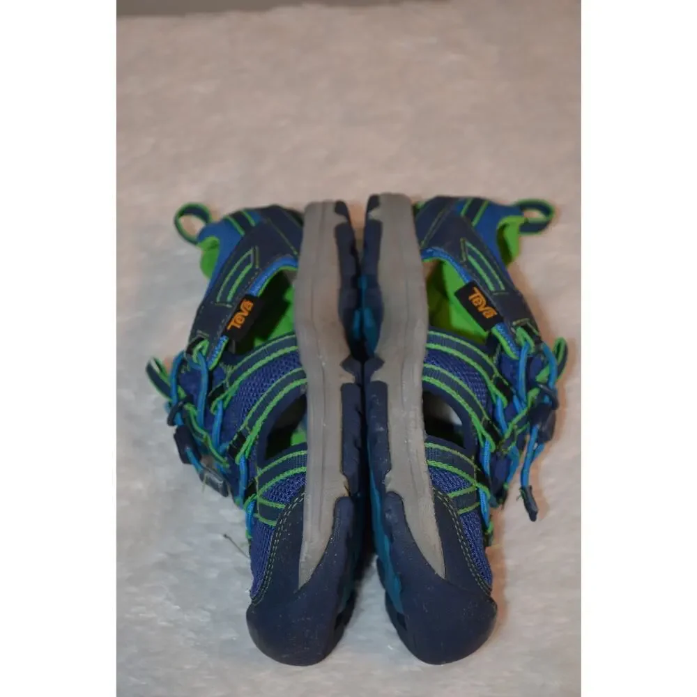 Treva Kids Manatee Sports Sandals Blue and Green Size 13 - Picture 5 of 6